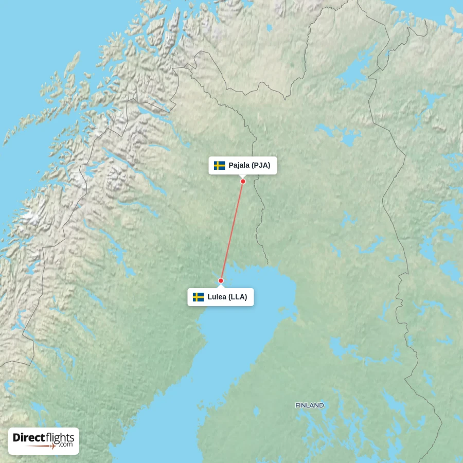 LLA - PJA route map