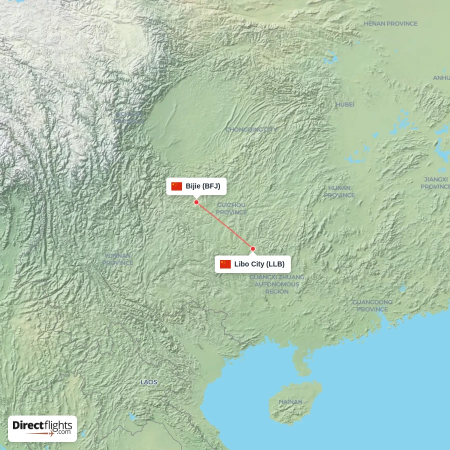 LLB - BFJ route map