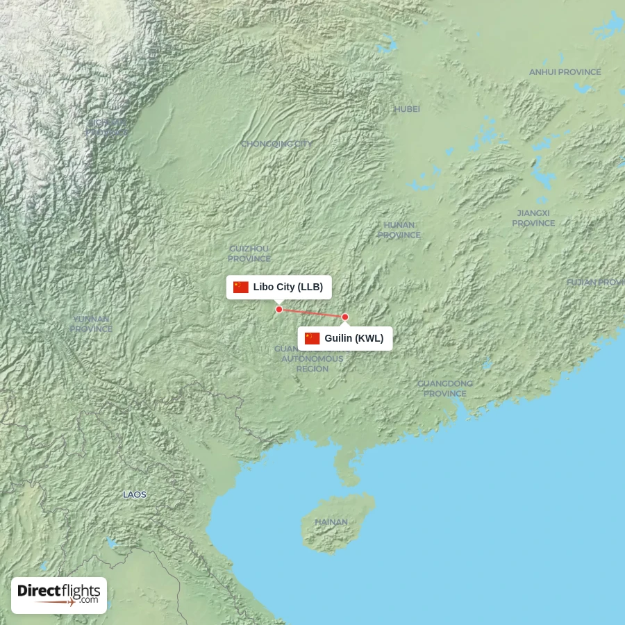 LLB - KWL route map