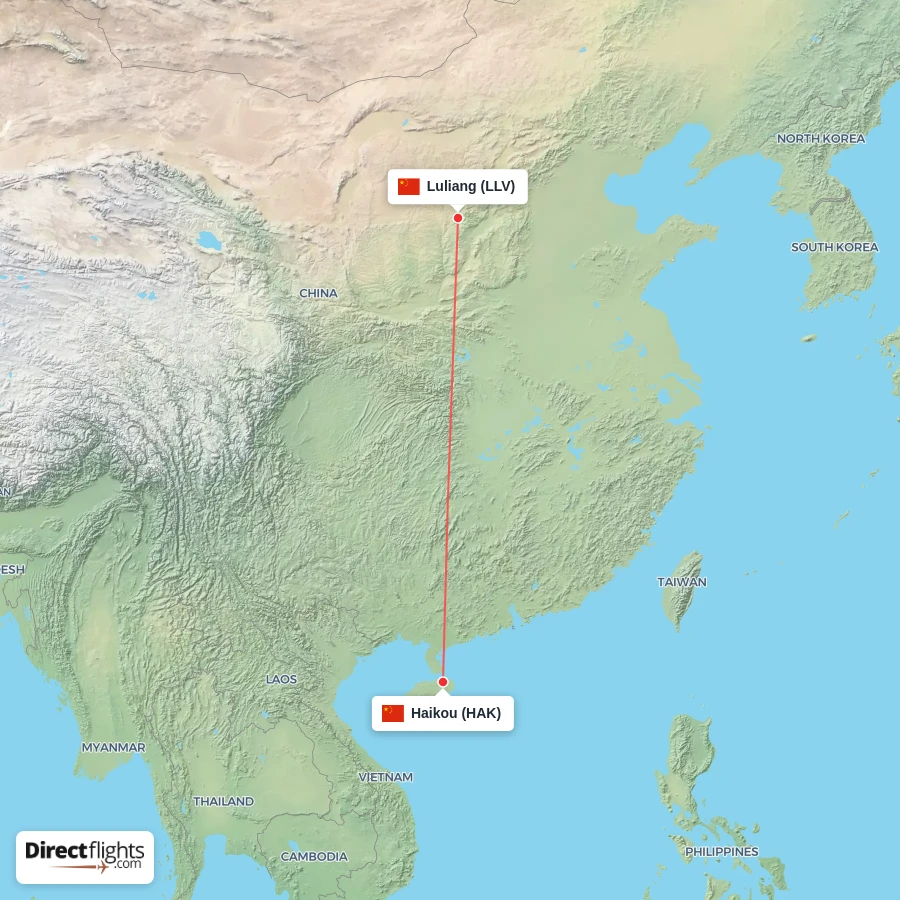 LLV - HAK route map