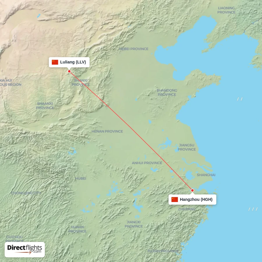 LLV - HGH route map