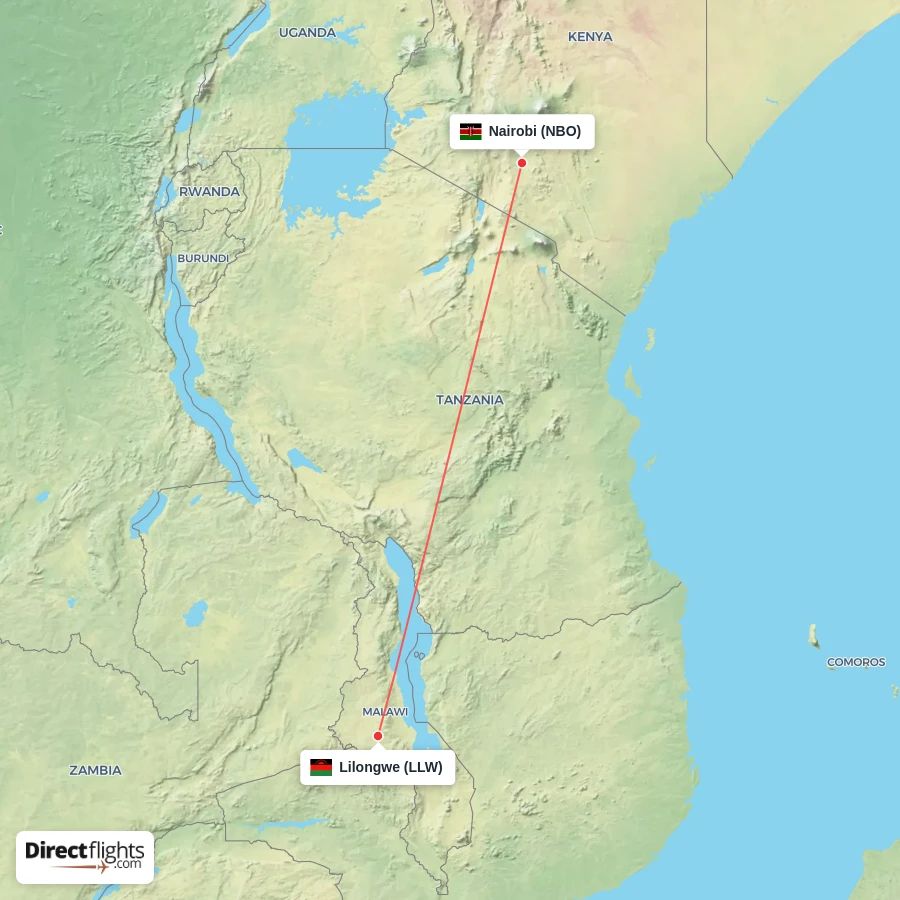 LLW - NBO route map