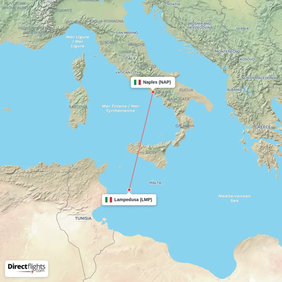 LMP - NAP route map