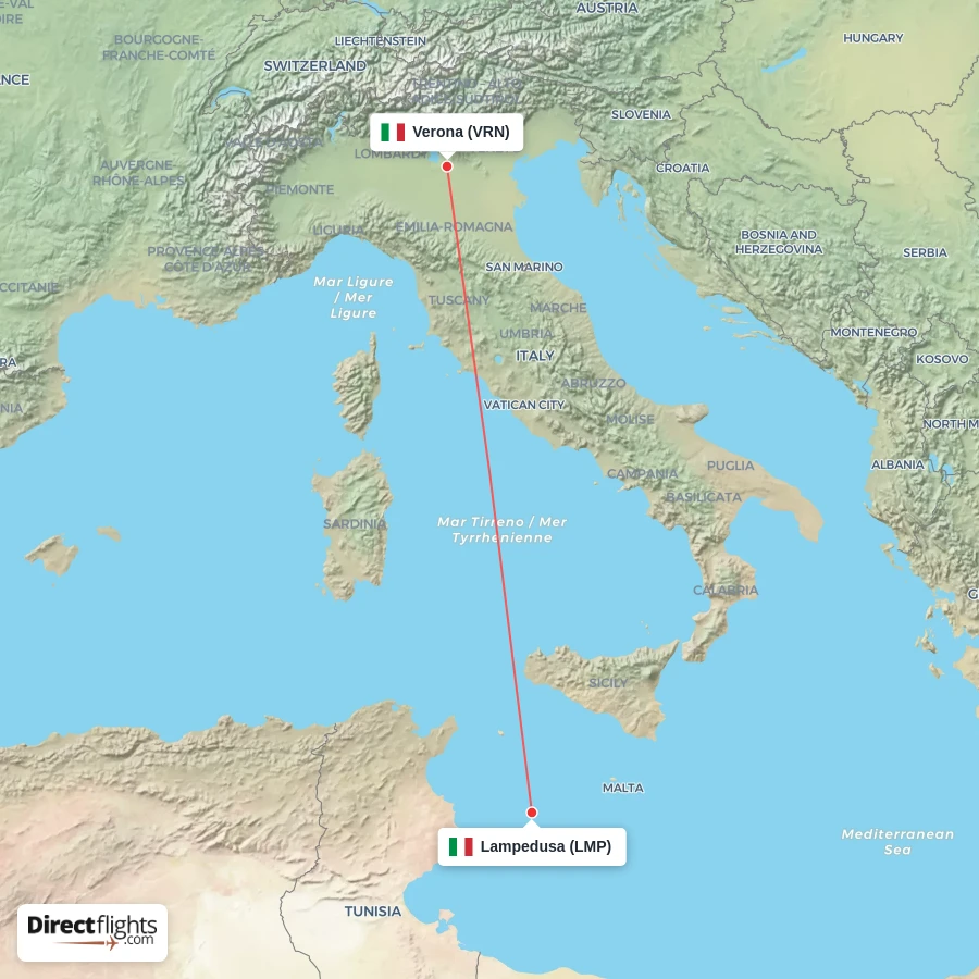 LMP - VRN route map