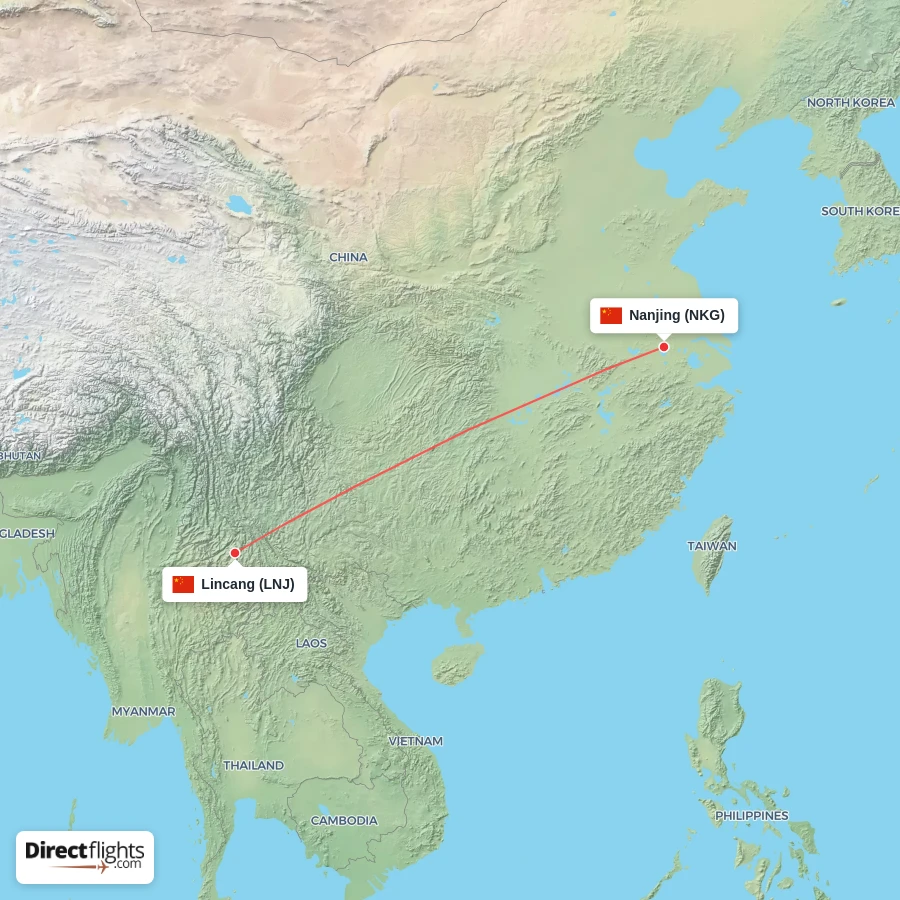 LNJ - NKG route map
