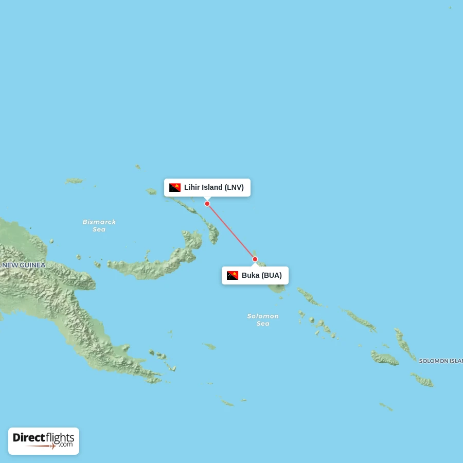 LNV - BUA route map