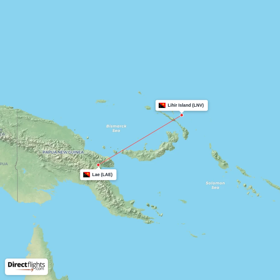 LNV - LAE route map