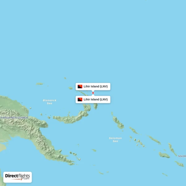 Lihir Island - Lihir Island direct flight map