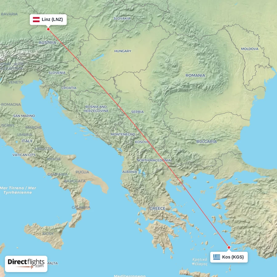 LNZ - KGS route map