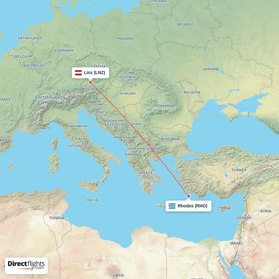 LNZ - RHO route map