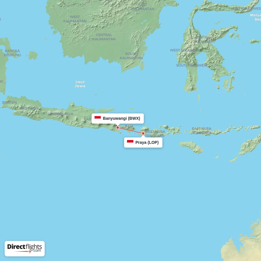 LOP - BWX route map