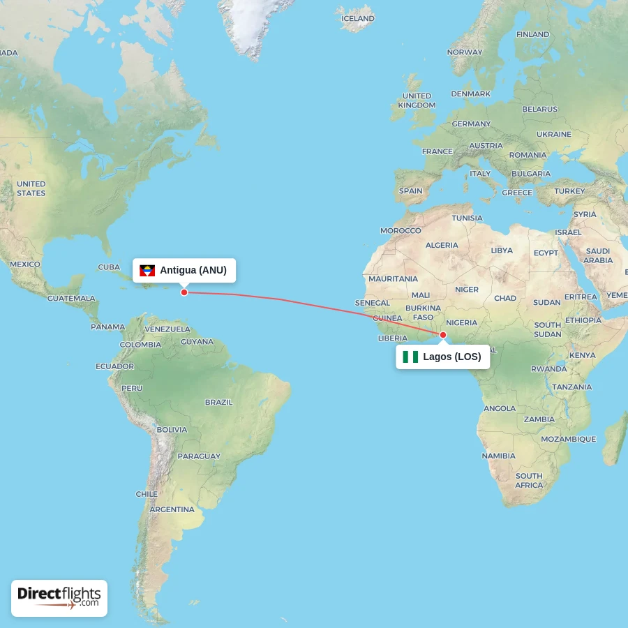 LOS - ANU route map