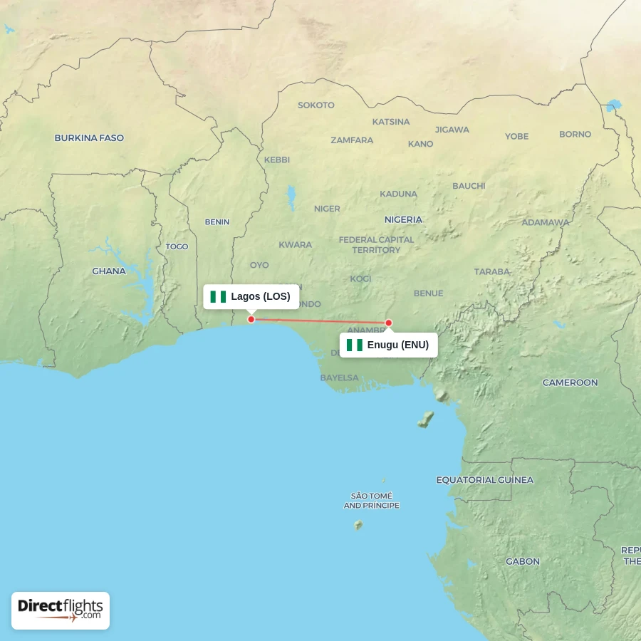 LOS - ENU route map