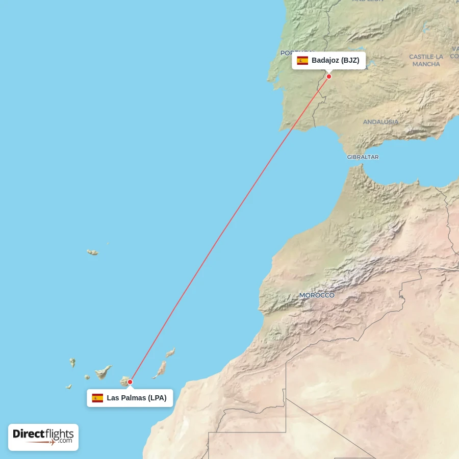LPA - BJZ route map