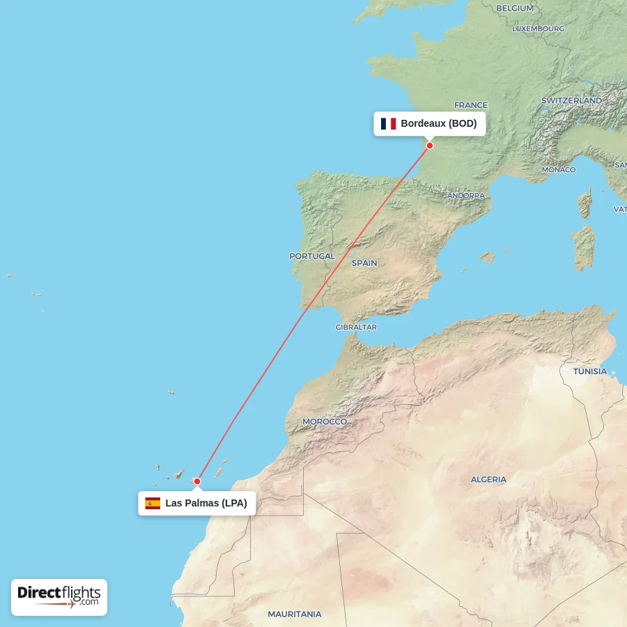 LPA - BOD route map