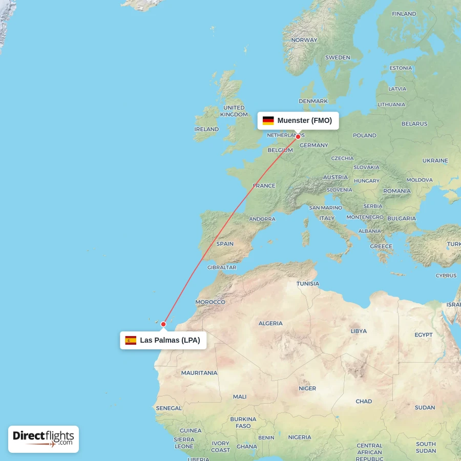 LPA - FMO route map