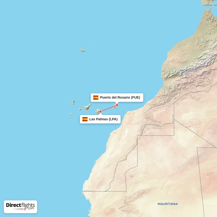 LPA - FUE route map