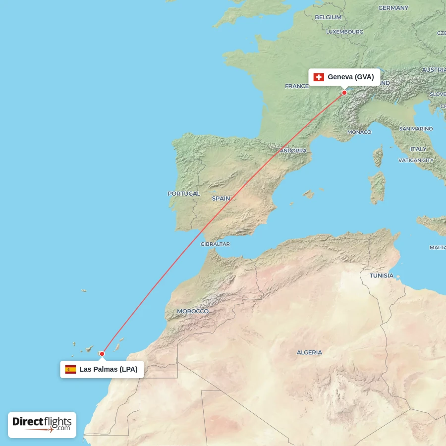 LPA - GVA route map