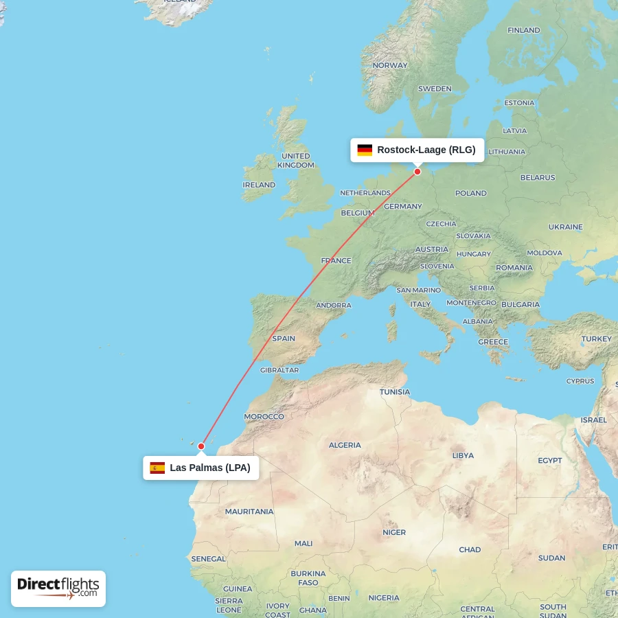LPA - RLG route map