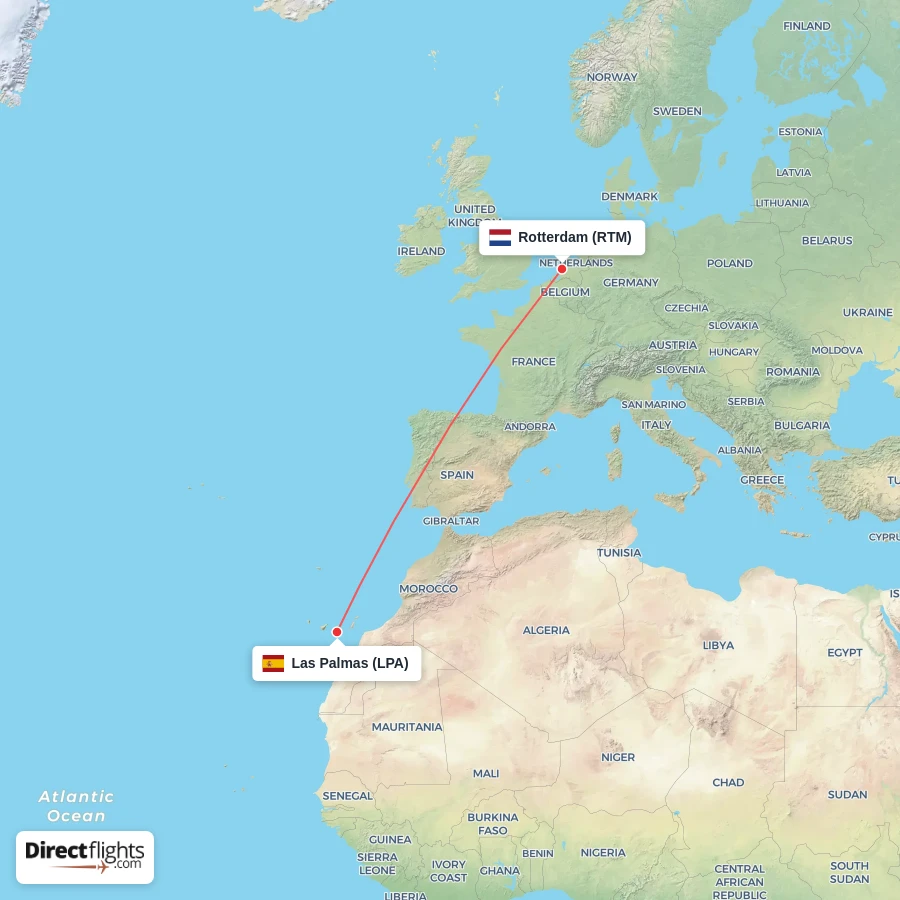 LPA - RTM route map