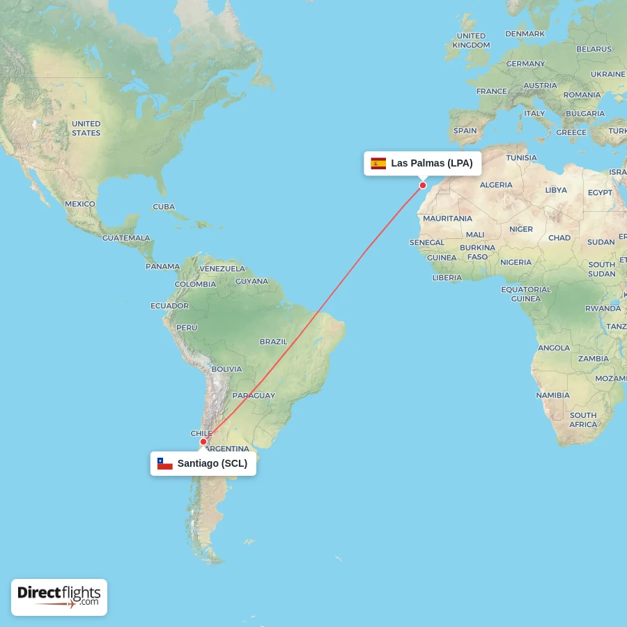 LPA - SCL route map