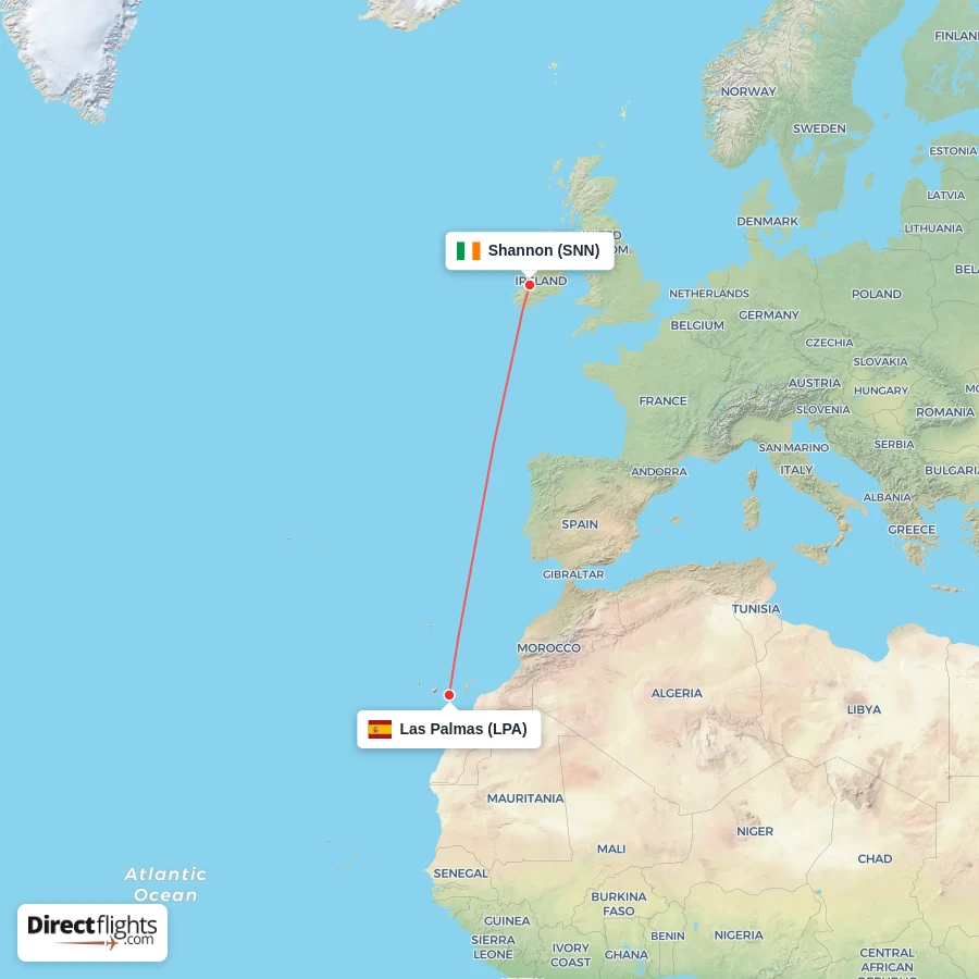 LPA - SNN route map