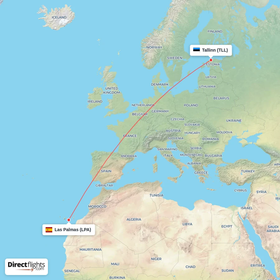 LPA - TLL route map