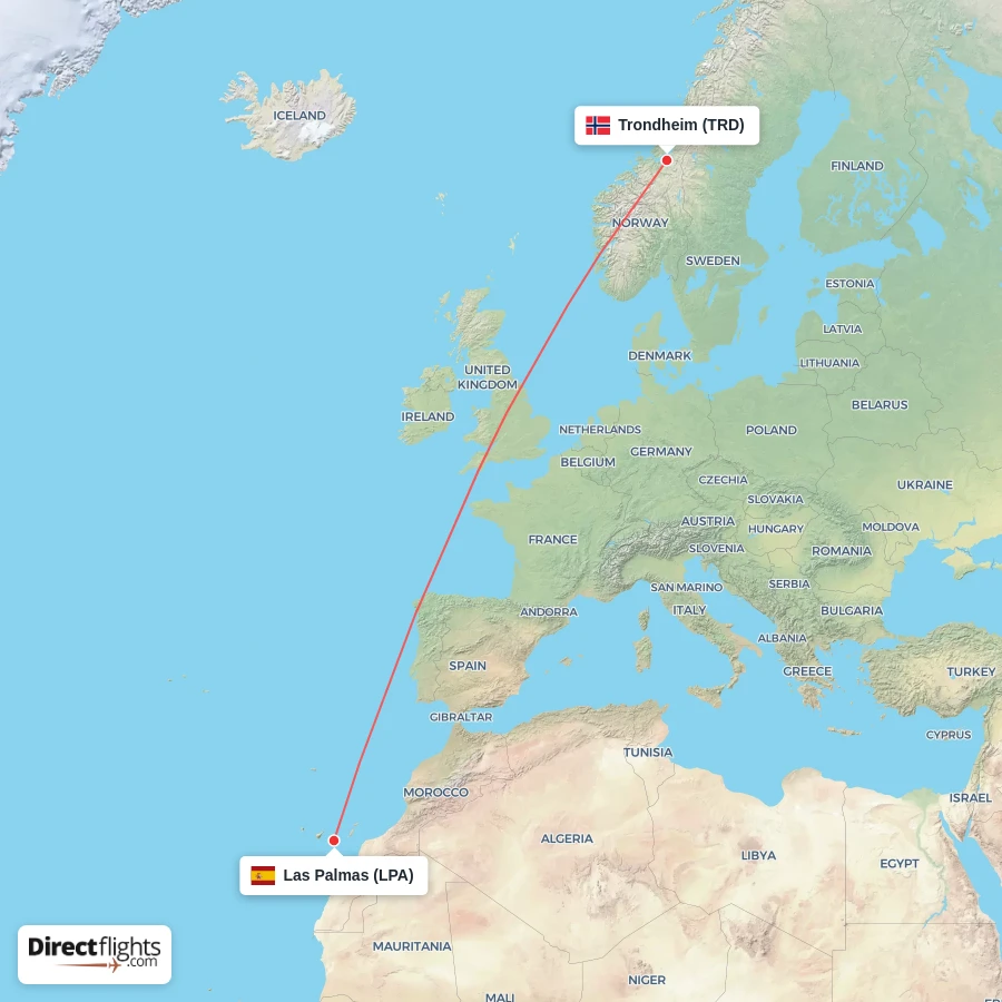 LPA - TRD route map
