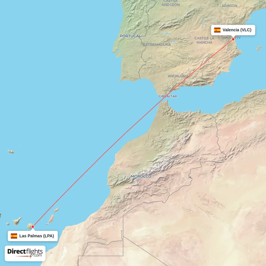 LPA - VLC route map