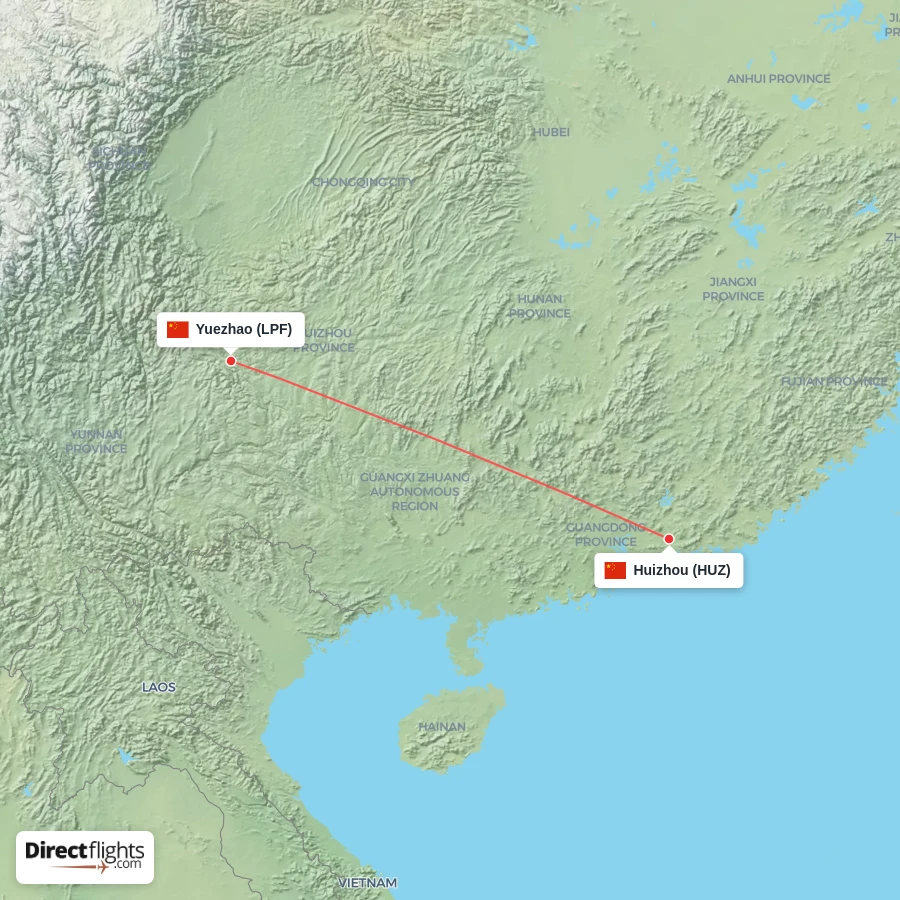 LPF - HUZ route map