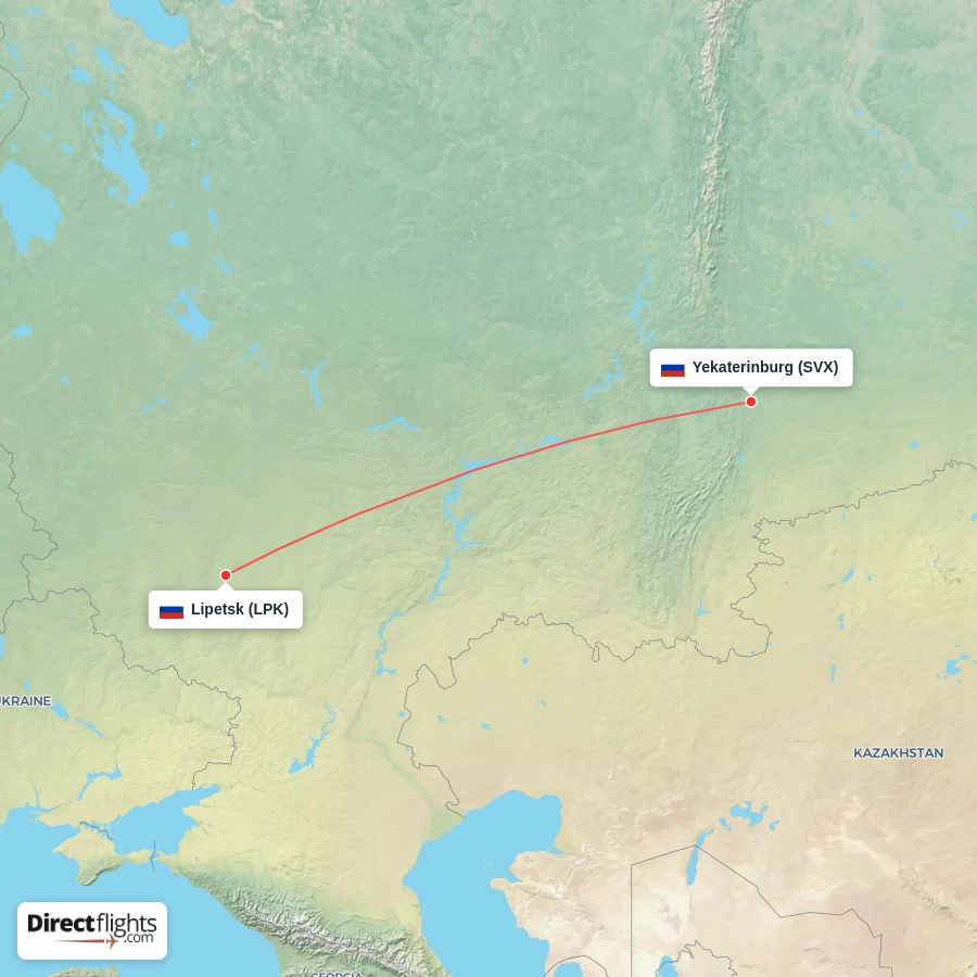 LPK - SVX route map