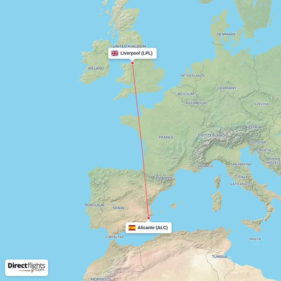 LPL - ALC route map