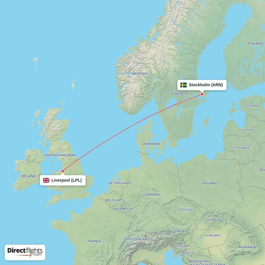 LPL - ARN route map