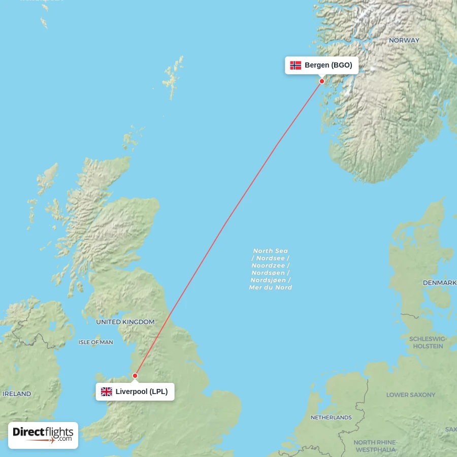 LPL - BGO route map