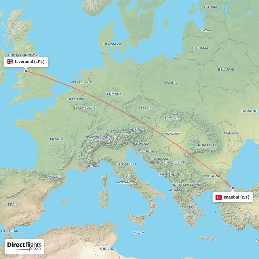 LPL - IST route map