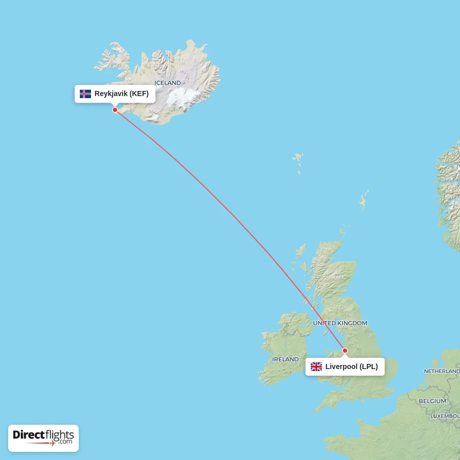 LPL - KEF route map