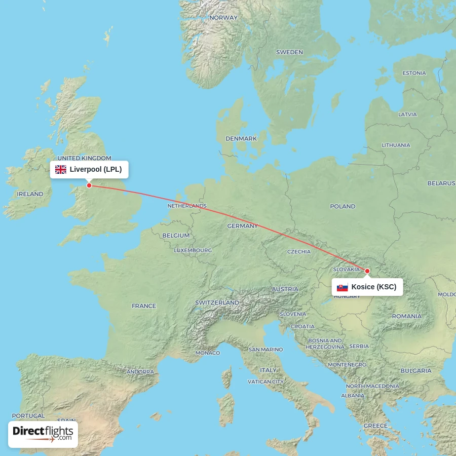 LPL - KSC route map