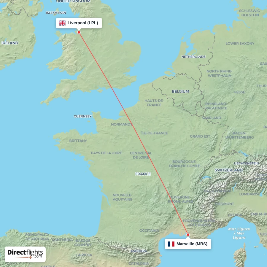 LPL - MRS route map