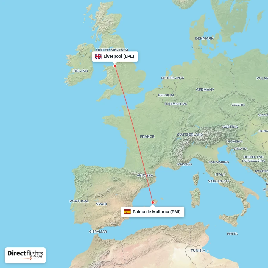 LPL - PMI route map
