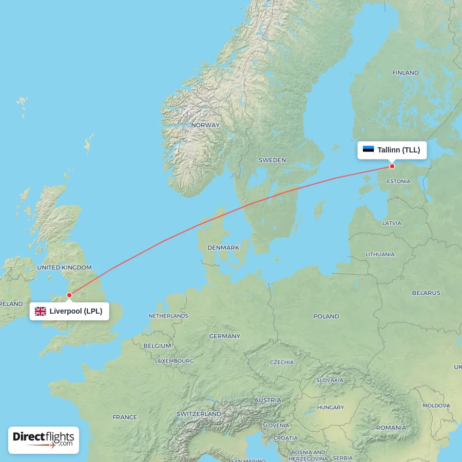 LPL - TLL route map