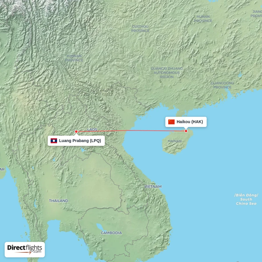 LPQ - HAK route map
