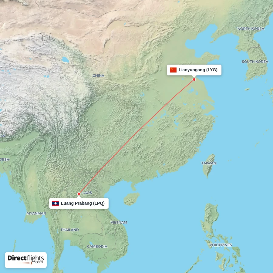 LPQ - LYG route map