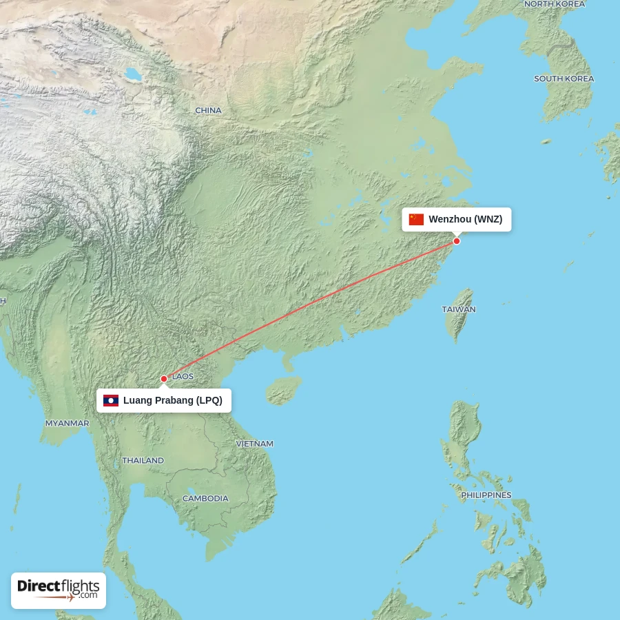 LPQ - WNZ route map