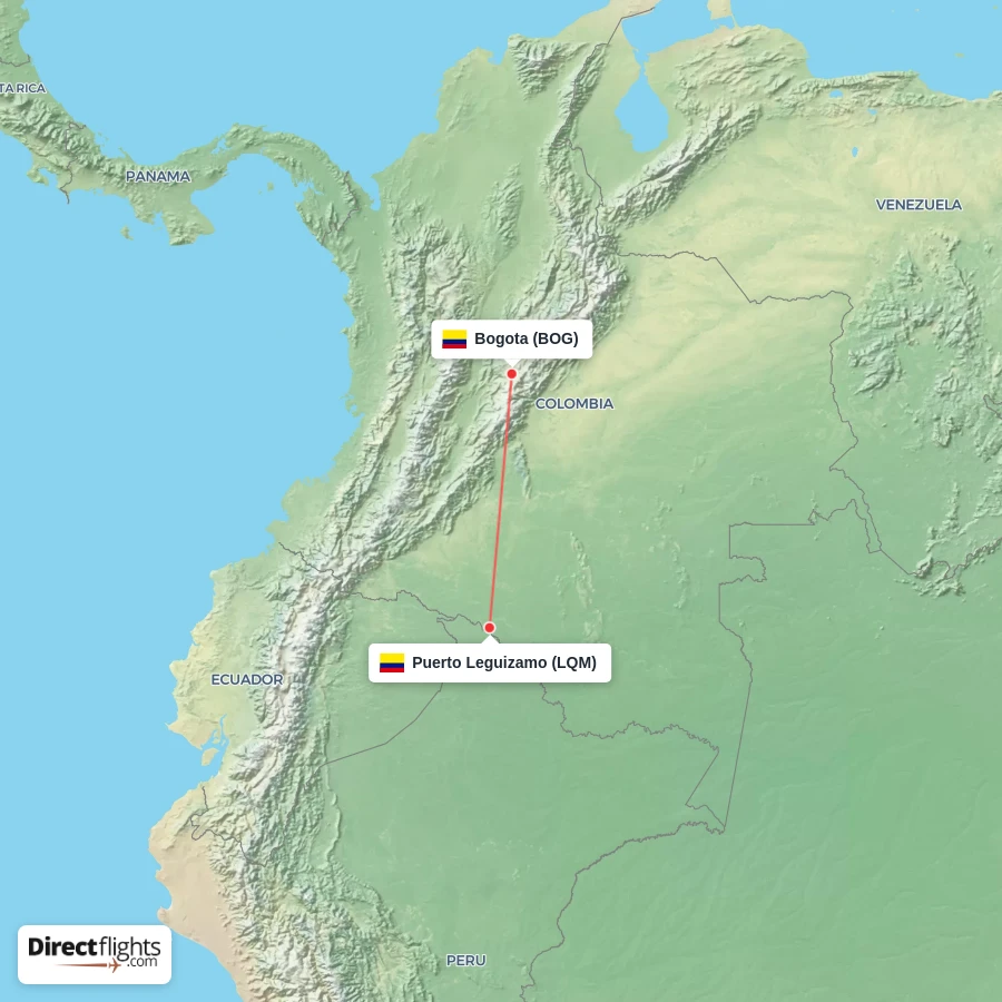 LQM - BOG route map