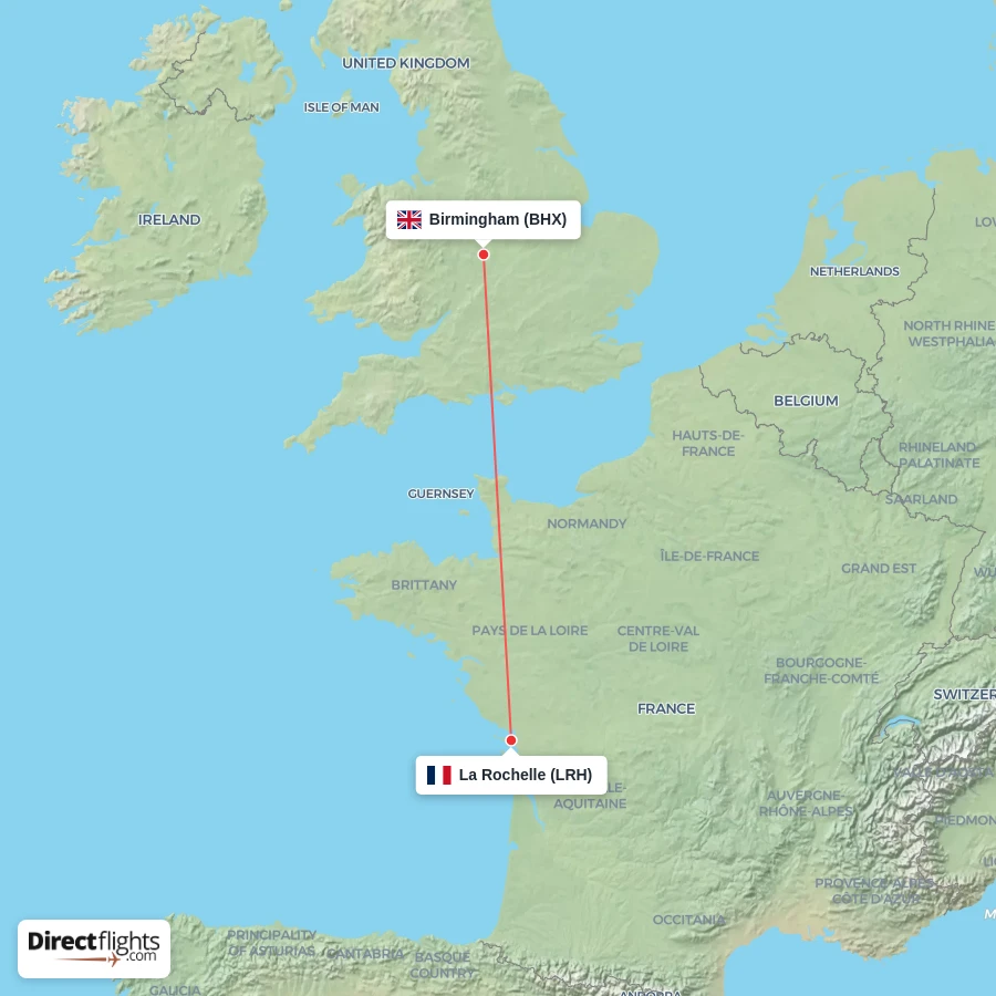 LRH - BHX route map
