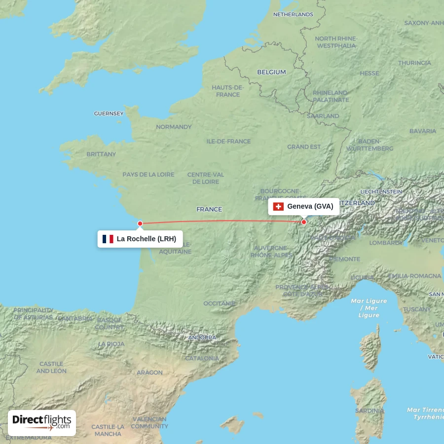 LRH - GVA route map