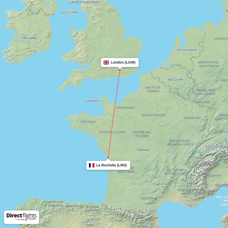 LRH - LGW route map