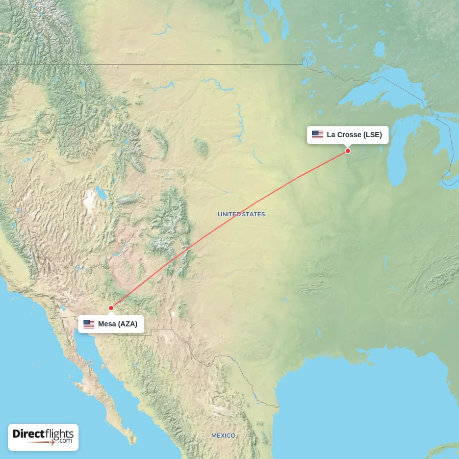LSE - AZA route map