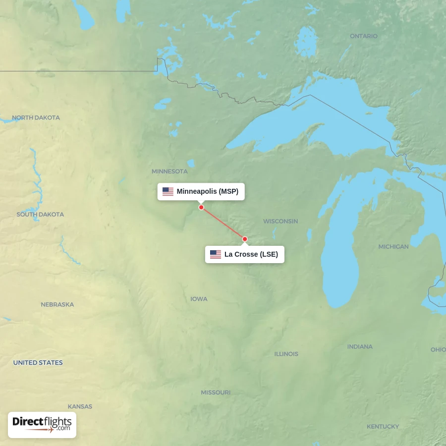LSE - MSP route map
