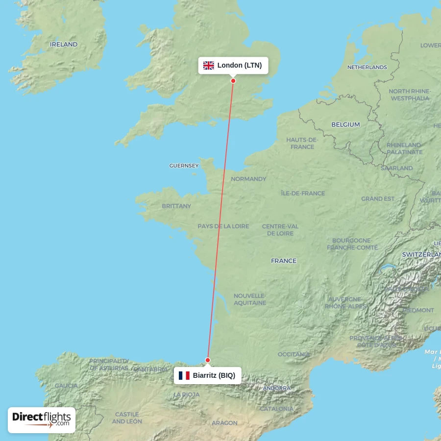 LTN - BIQ route map